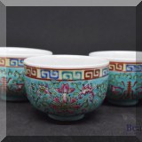 P48. Set of 3 Asian porcelain tea cups. - $12 